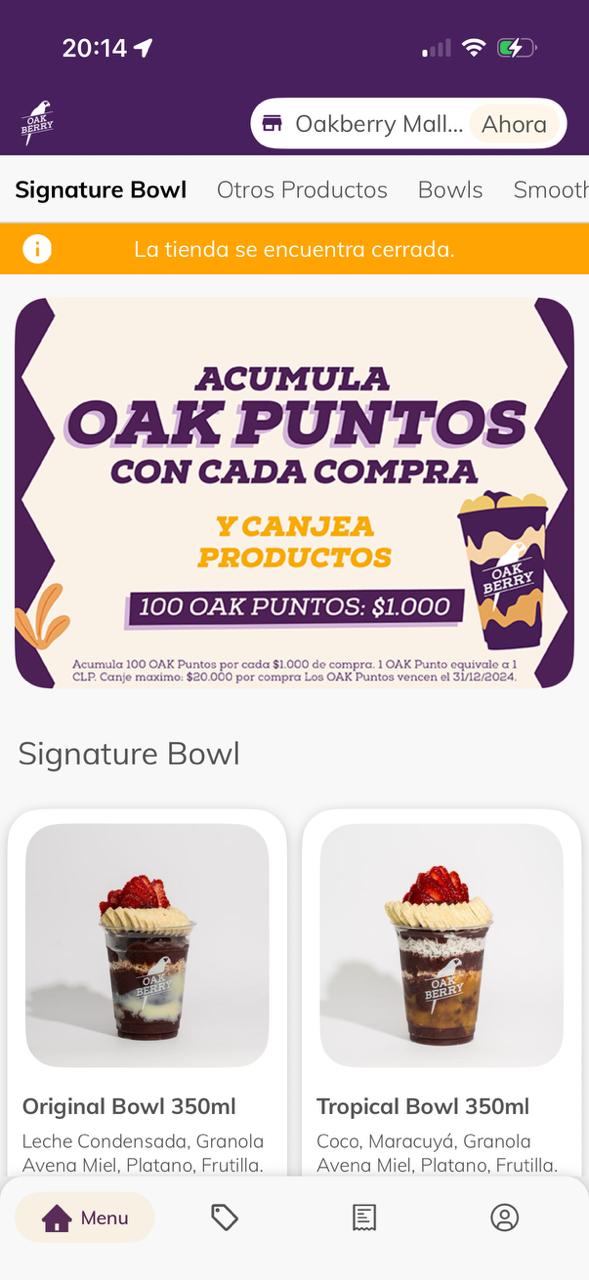 Tienda online de Oakberry